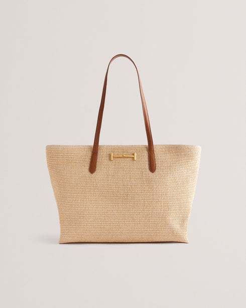 EDANES-Bags-Raffia Zip Top Tote Bag- Ted Baker Romania